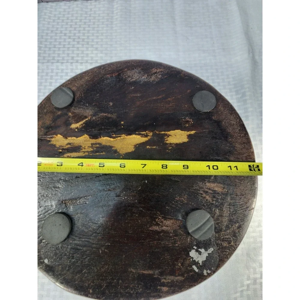 Antique Primitive Wooden Dough Bowl 16.75